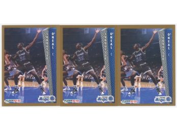 Lot Of 3 1992-93 Fleer Basketball #401 Shaquille O'Neal Rookies