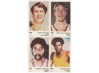 Lot Of 4 1972 Icee Bear Basketball Cards - Hawkins - Carr - Havlicek - Arsdale