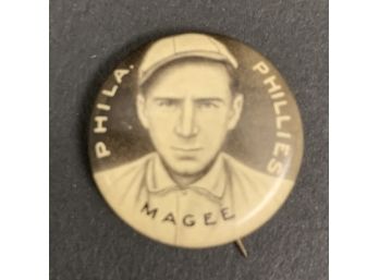 1910 Sweet Caporal Sherry Magee Baseball Pin