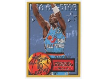 1996-97 Fleer Basketball #282 Michael Jordan NBA All-Star 10 Retro