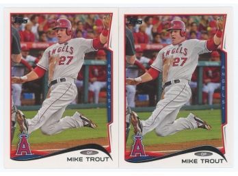 Lot Of 2 2014 Topps Baseball #1 Mike Trout