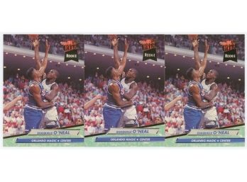 Lot Of 3 1992-93 Fleer Ultra Basketball #328 Shaquille O'Neal Rookie