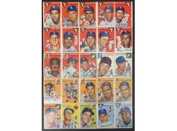 Lot Of 25 1954 Topps Baseball Cards