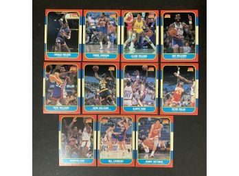 Lot Of 11 1986 Fleer Basketball Cards
