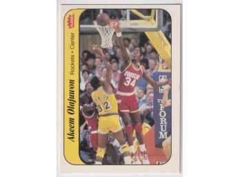 1986 Fleer Basketball #9 Akeem Olajuwon Sticker