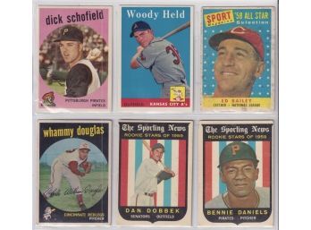 Lot Of Six 1958 Topps Baseball Cards