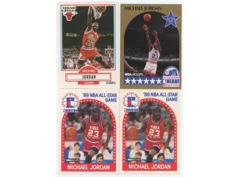 Lot Of Four 1989/1990 Michael Jordan Basketball Cards