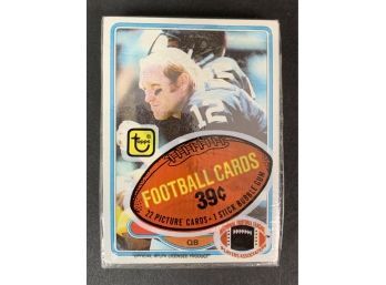 1981 Topps Football Sealed Cello Pack - Terry Bradshaw On Top, Mike Webster On Bottom