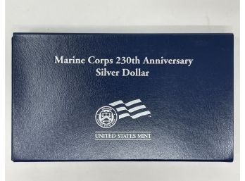 230th Anniversary Of The Marine Corps Proof Silver Dollar