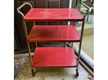 3 Tiered Retro Rolling Serving Cart