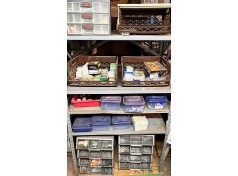 Giant Fastener Lot - Nails, Screws And More In Tons Of Sizes - Includes Shelf If You Choose