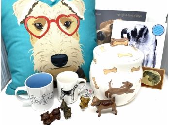 Dog Lovers Lot Including Pillow, Books, Mugs And More!