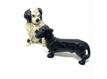 Cast Iron Dogs - Book Ends Or Doorstops