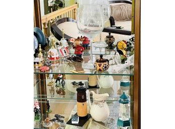 Variety Pack Decor Lot 1 - Including Large Humorous Wine Glass & Lighthouses And More!