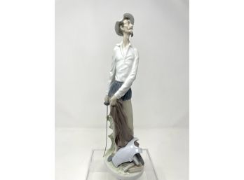Vintage Don Quixote Lladro Spain Standing With Sword Porcelain Daisa Figurine