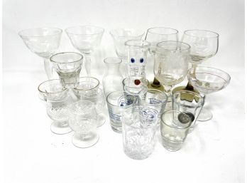 Large Collection Of Apritif And Shot Glasses