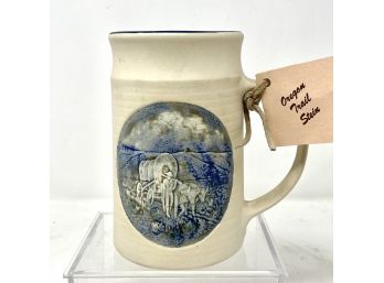 Vintage Oregon Trail Pottery Mug By E. Jay 1993