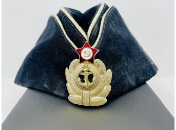 Russian/soviet Naval Officer Cap And Insignia