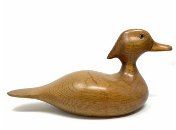 Solid Wood Duck Decoy - Marked