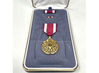 Meritorious Service Metal And Pins In Original Presentation Box