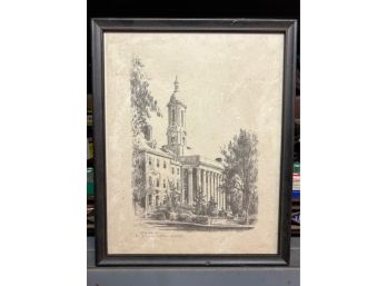 'Old Main, The Pennsylvania University' Framed Print