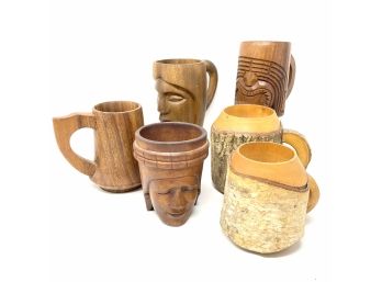 Wooden Mug Lot