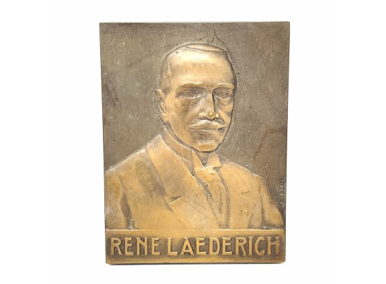 Bronze Medal Of Rene Laederich - French