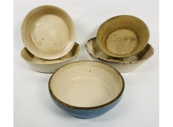 Collection Of Antique Stoneware Bowls