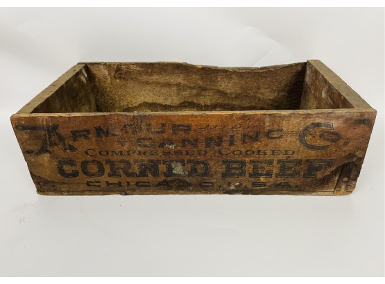 Antique Corned Beef Advertising Crate