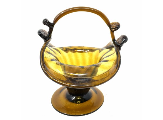 Handblown Whimsy Glass Basket