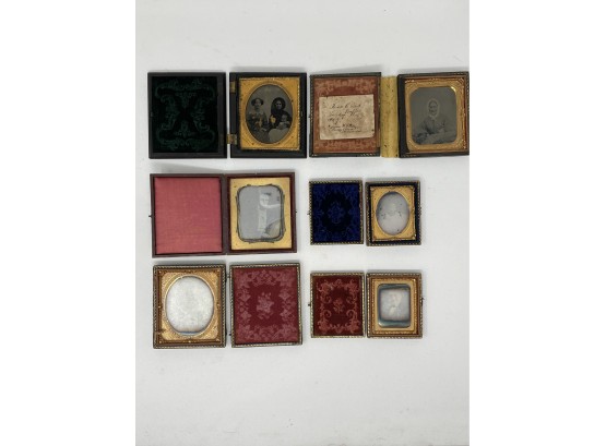 Collection Of 6 Antique Photos  Daguerreotype Ambrotype Great Images!