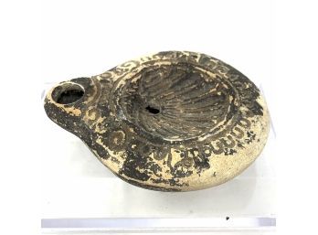 Syrian Artifact Oil Lamp Very Early Pottery Beautiful Detail