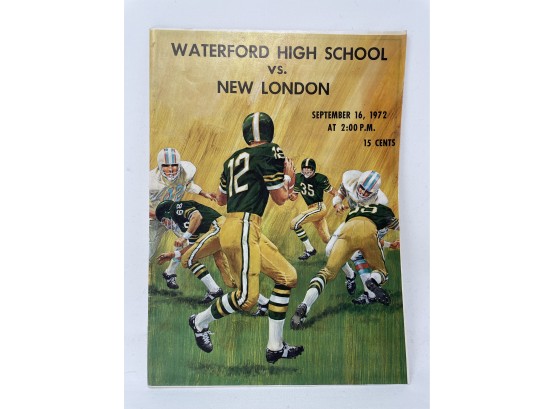 Waterford High School Versus New London High School Football Program 1970s