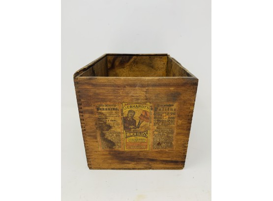 Antique Wooden Shoe Polish Crate