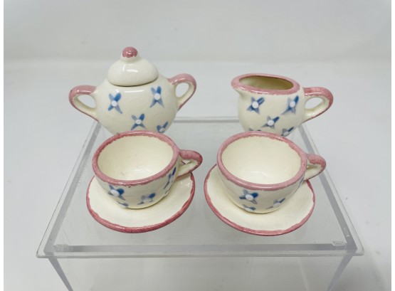 Vintage Porcelain Miniature Children's Playset