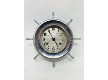 1970s Seth Thomas Ships Wheel Clock