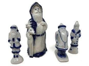 Collection Of Salt Glazed Santas