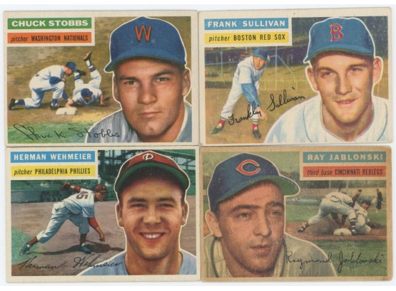Lot Of 4 1956 Topps Baseball Cards