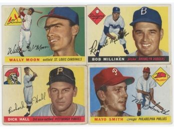 Lot Of 4 1955 Topps Baseball Cards