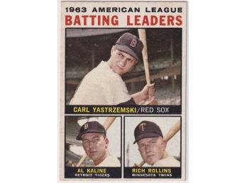1964 Topps 1963 American League Batting Leaders Carl Yastrzemski AL Kaline