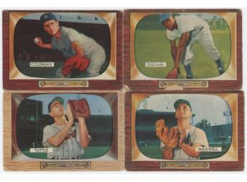 Lot Of 4 1955 Bowman Baseball Cards