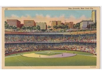 Vintage Polo Grounds Postcard New York Giants