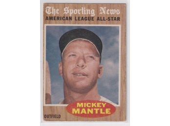 1962 Topps Mickey Mantle Sporting News All Star Card