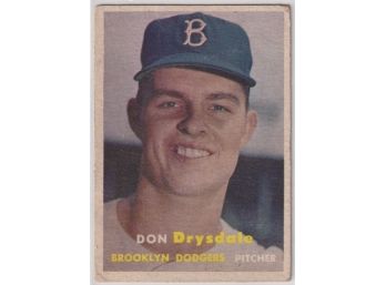 1957 Topps Don Drysdale Rookie Card