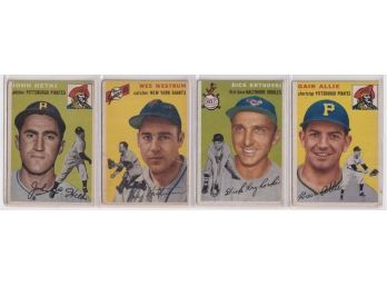 Lot Of 4 1954 Topps Baseball Cards