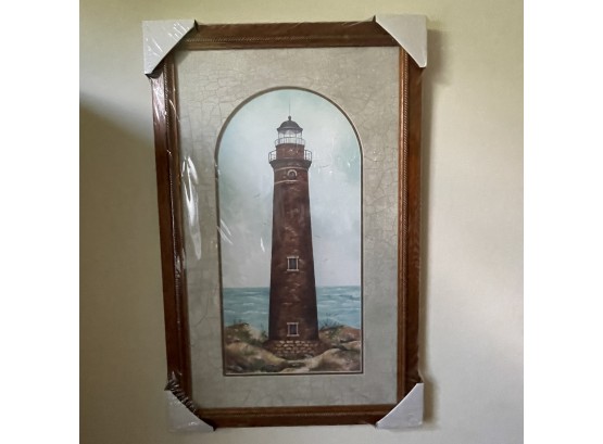 Unopened Framed Print Of Lighthouse By Sherry Masters