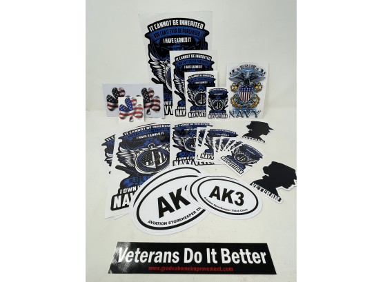 Large Assortment Of Military Stickers