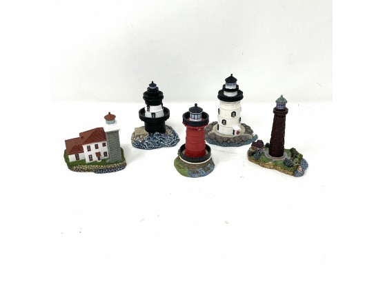 Collection Of 5 Lighthouse Figures By This Little Light Of Mine