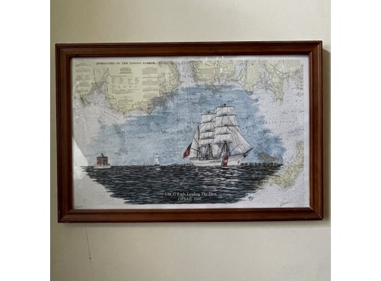 Framed Numbered Print Of US CG Eagle Leading The Fleet - By Price