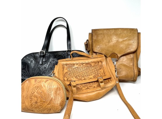 Collection Of Tooled Leather Handbags